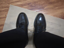 LOAKE洛克進(jìn)口商務(wù)正裝皮鞋頭層牛皮手工固特異休閑男士婚鞋德比鞋 771 黑色 7.5 曬單實(shí)拍圖
