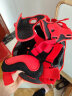 美洲狮（COUGAR）轮滑儿童护具六件套(此护具就是轮滑鞋套餐上的护具) 6件套 黑红 M(6-10岁左右) 实拍图