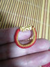 蒂蔻（Tico）黃金戒指足金貔貅轉(zhuǎn)運(yùn)珠戒指情侶款對戒男女款紅黑繩瑪瑙戒指 雙色繩貔貅戒指（下單備注圈號） 曬單實(shí)拍圖