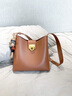 viney單肩包包包女牛皮大容量水桶媽媽包中年生日禮物送女友老婆 【焦糖】高檔實(shí)用輕奢通勤斜挎包 曬單實(shí)拍圖