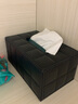 芮麗雅皮質(zhì)紙巾盒 辦公室客廳臥室桌面抽紙盒定制logo皮革餐巾紙盒子 小號黑方格紙巾盒 曬單實(shí)拍圖