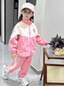 咭卡咭為女童秋冬套裝加絨2025冬季新款4-6歲洋氣小女孩衣服兒童兩件套1-3 粉色 120 碼建議5-6歲(身高115左右） 曬單實(shí)拍圖