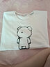 艾羅帝朗純棉短袖t恤女新款春夏季學(xué)生寬松青年百搭學(xué)生白T半袖上衣打底衫 素描熊 3XL 建議145-160斤 曬單實(shí)拍圖