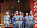 紅軍衣服兒童少兒紅軍演出服雷鋒合唱舞蹈閃閃紅星六一舞臺表演服 天藍色【紅軍】 140cm 曬單實(shí)拍圖