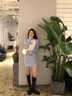 狄德拉真皮長筒靴女秋冬新款內增高厚底高筒不過膝騎士靴顯瘦彈力煙筒靴 （標準筒）內增高單里 35 (225mm) 標準碼 曬單實拍圖
