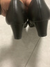 苓隆正裝黑色工作鞋女細(xì)跟尖頭中跟單鞋真軟皮鞋職業(yè)高跟鞋粗跟空姐鞋 4厘米黑色 39 曬單實(shí)拍圖