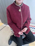 俞兆林（YUZHAOLIN）媽媽冬季外套加絨加厚奶奶立領(lǐng)棉衣老年人衣服媽媽繡花老太太棉服 紅色 2XL (建議105-115斤) 曬單實拍圖