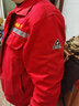 維菲黎夏季防靜電工作服套裝男電工衣服加油站工裝印字繡字廠服 雙反款 紅色春秋 XL (175) 曬單實(shí)拍圖