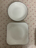 捷升陶瓷家用陶瓷菜盤組合裝8英寸中式餐具盤碟套裝深盤西餐盤水果盤子混合方盤圓盤搭配套裝 8.5英寸方盤+7英寸圓盤【四只裝】 曬單實(shí)拍圖