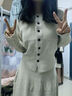 妙奕嘉長(cháng)袖針織連衣裙女秋季穿搭套裝裙子女裝秋冬高級感長(cháng)裙2025新款 山茶燕麥色小香法式裙兩件套 L 曬單實(shí)拍圖
