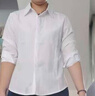 莫代爾純色襯衫女2025春秋新款舒適親膚簡(jiǎn)約大方時(shí)尚職業(yè)工裝上衣襯衣 白色長(cháng)袖 XL 曬單實(shí)拍圖