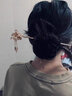 AIF故宮十二花神步搖發(fā)簪女古風流蘇盤發(fā)簪子輕奢高級感生日禮物 十二花神步搖發(fā)簪【八月桂花】 曬單實拍圖