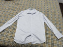 杉杉【含桑蠶絲】長(cháng)袖襯衫男士商務(wù)休閑純白色職業(yè)工裝莫代爾襯衣外套 曬單實(shí)拍圖