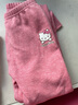 Hello Kitty兒童保暖褲棉女童秋褲寶寶棉褲秋冬暖暖褲內(nèi)穿加厚加絨打底褲子 紫色【A類 棉加絨】55536 130 適合125-135cm 曬單實(shí)拍圖