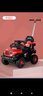 babypure shine兒童電動(dòng)車手推車四輪遙控越野車小孩充電男女寶寶玩具車可坐人 紅普通音樂(lè)款推把非電動(dòng) 曬單實(shí)拍圖