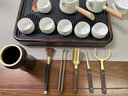尚言坊茶道六君子茶具配件大全泡茶工具套裝茶夾茶刀茶夾杯叉茶桌擺件 黑檀木凡幾茶道瓶+厚澤五配件 曬單實(shí)拍圖