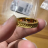 明牌珠寶生日禮物 絲序系列 足金黃金相偕編織情侶戒指AFM0117工費1190 足金戒指 19號 約7.07克 曬單實(shí)拍圖