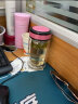 希诺（HEENOOR）双层玻璃杯女清新花茶水杯小巧便携家用过滤茶水分离泡茶杯子 粉红 200ml 实拍图