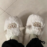 妙奕嘉棉拖鞋女士拖鞋秋冬季毛毛拖鞋家用外穿防滑月子全包跟家居鞋可愛(ài) 小羊咩咩毛茸茸拖鞋 36-37 【建議35-36碼】 曬單實(shí)拍圖