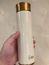 希諾（HEENOOR）女士保溫杯304不銹鋼高顏攜車(chē)載杯子防漏兒童茶水杯教師節送禮物 芋艿白-【容量適中】-5801- 410ml 曬單實(shí)拍圖