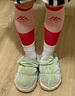 九燦專業(yè)肌能壓力護(hù)腿套瘦小腿襪套男女健身運(yùn)動(dòng)跑步跳繩壓縮護(hù)膝襪子 粉色 M【小腿周長(zhǎng)30CM-38CM】 曬單實(shí)拍圖