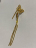 中國黃金（CHINA GOLD）黃金耳線(xiàn)足金999蝴蝶流蘇耳飾耳環(huán)生日七夕禮物送女友老婆 約2.8g【一對】 曬單實(shí)拍圖