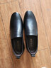 老人頭皮鞋男2026春季新款英倫商務(wù)正裝鞋真皮透氣軟底男鞋 套腳款-黑色 43 曬單實(shí)拍圖