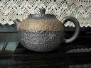雅輊茗品 粗陶無(wú)釉手工茶壺老巖泥側把壺茶壺單壺家用復古陶瓷泡茶器 石紋正把壺（古早燒工藝老巖泥） 曬單實(shí)拍圖