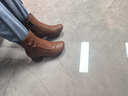 歐卡匯百搭馬丁靴女2024秋冬英倫風新商場款真皮牛皮休閑舒適短靴媽媽靴 棕色單里款 36碼 曬單實拍圖