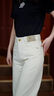 皮爾卡丹棉牛仔褲女2026年春秋冬新款休閑百搭直筒寬松顯瘦垂感闊腿高端 米白色九分褲 XL 曬單實(shí)拍圖