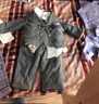 邦詩(shī)婕黎男小童紳士禮服裝嬰兒燕尾服套裝百歲抓周服寶寶西裝英式春夏秋冬 紳士灰燕尾外套三件套(夾薄棉) 90 (建議身高90-100厘米) 曬單實(shí)拍圖