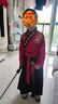巴豆巴豆（Badoubadou）元旦兒童俠客古裝漢服大俠武術(shù)表演公子中國風(fēng)演出國學(xué)服春秋攝影 刺繡黑色 110 曬單實(shí)拍圖