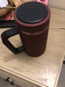 富光 保溫杯商務(wù)辦公帶把水杯男女帶蓋茶杯保溫杯定制刻字印logo 3425磨砂紫紅色(304不銹鋼膽） 曬單實拍圖