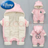 迪士尼（Disney）2025年新生嬰兒冬款衣服加絨夾棉寶寶連體衣外出加厚棉衣爬服冬季 BB-印花熊  粉色 冬裝 90cm 90碼(19-24斤左右) 曬單實(shí)拍圖