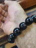 慈靈閣 滿(mǎn)月藍眼 藏品黑曜石貔貅手鏈16mm大氣男款禮物孤品 曬單實(shí)拍圖