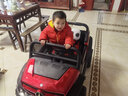 巨龍（JULONG）奔馳烏尼莫克雙座兒童電動(dòng)車(chē)四輪驅(qū)遙控?fù)u擺可坐大人小孩玩具童車(chē) 頂配烤漆紅【四驅(qū)動(dòng)+12V14A大電瓶+四輪避震】 曬單實(shí)拍圖