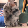 NASA GOOD棉服男羊羔毛棉衣男國潮扎染情侶毛絨外套男立領(lǐng)面包服加厚棉襖子 灰色 XL 曬單實拍圖