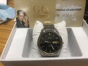 冠琴（GUANQIN）瑞士品質(zhì)手表男士全自動(dòng)機械表精鋼帶夜光雙日歷鎢鋼商務(wù)輕奢腕表 鎢鋼間金黑面(男款） 曬單實(shí)拍圖