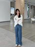 Calvin KleinJeans四季款女士休閑復(fù)古ck高腰闊腿版洗水微彈牛仔褲J221000 高腰闊腿版-牛仔淺藍(lán)-1A4 29 165/74A（2.1尺）70CM 曬單實(shí)拍圖