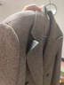 朗姿羊毛復古墊肩氣質(zhì)灰色西服外套高級感職業(yè)正裝設計感西裝冬季 淺灰色 L 曬單實(shí)拍圖