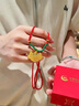 中國黃金（CHINA GOLD）黃金吊墜女足金平安長命鎖寶寶兒童周歲金鎖項(xiàng)鏈滿月禮物送百天禮 足金吊墜-配繩 約4g 曬單實(shí)拍圖