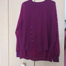 阿究究200斤媽媽假兩件針織上衣春裝2025新款時(shí)尚洋氣毛衣大碼氣質(zhì)小衫 紫色 3XL 建議135-150斤高品質(zhì) 曬單實(shí)拍圖