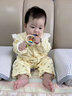 迪迪熊日記（DIDIXIONGRIJI）2件裝嬰兒衣服秋冬季加絨保暖連體衣洋氣公主風(fēng)女寶寶厚款春秋裝9 加絨(背帶花朵+花朵日記) 73CM適合體重15-18斤內 曬單實(shí)拍圖