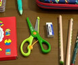 普樂士PLUS兒童剪刀 幼兒園學(xué)生剪紙圓頭安全剪刀 SC-135安心手工小剪子 綠色 1把（助力彈簧款） 曬單實(shí)拍圖
