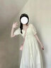 詩丹蕊溫柔風仙女氣質方領夏季連衣裙女法式設計感甜美收腰顯瘦長款裙子 圖片色 均碼【可備注碼數(shù)】 曬單實拍圖