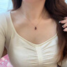HR赫蓮娜輕奢18K金項(xiàng)鏈女鴿血紅寶石七夕情人節(jié)禮物送女友老婆 鴿血紅項(xiàng)鏈 曬單實(shí)拍圖