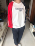 KAPPA卡帕睡衣女秋季居家服女士休閑套裝棉質(zhì)套頭可外穿時(shí)尚家居服 紅白藍(lán) L 曬單實(shí)拍圖