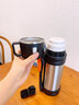 啟諾保溫杯大容量316不銹鋼保溫壺沖泡奶粉外出便攜家用車(chē)載水壺男款 本色 1200ml 曬單實(shí)拍圖
