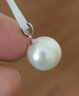 滴水成珠南珠世家白色正圓形淡水珍珠吊墜18K金鑲鉆石項鏈生日禮物送媽媽 11.0-12.0mm基本無(wú)瑕 曬單實(shí)拍圖