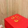 中國黃金（CHINA GOLD）碎碎冰黃金耳環(huán)女士足金滿天星耳圈耳釘送老婆生生日送女朋友禮物 滿天星足金耳環(huán) 約1.7g【一對】 曬單實拍圖